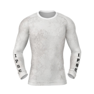 DED IPSC Competition Long Sleeve Compression Tshirt White