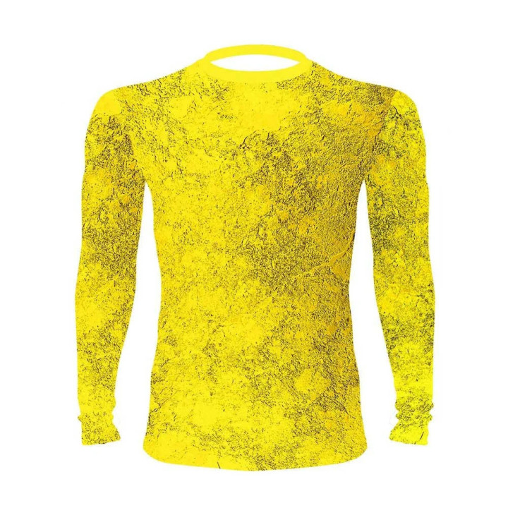 Camiseta de Compresión de Manga Larga de Competición DED  Amarillo