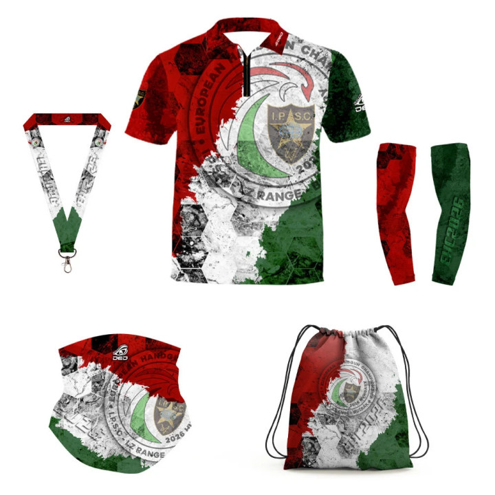 Ensemble Officiel de Vêtements de Sport DED EHC2026 du Championnat dEurope IPSC de Pistolet