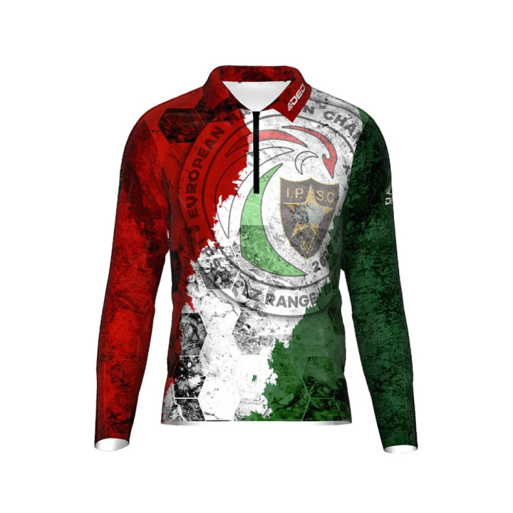 DED EHC2026 Camiseta Oficial de Manga Comprida do Campeonato Europeu de Pistola IPSC