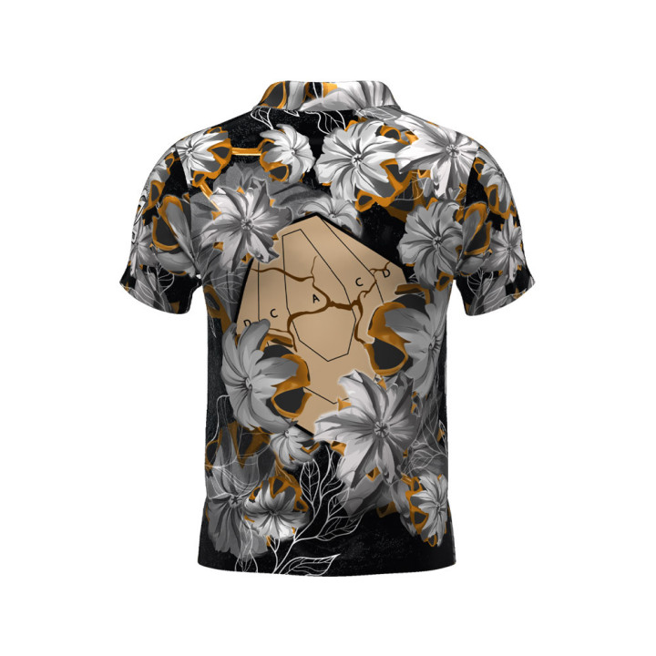 DED TShirt noir Bullet Floral IPSC Target