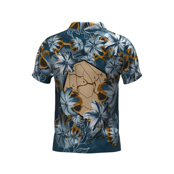 DED Blue Bullet Floral IPSC Target TShirt