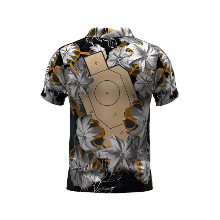 DED TShirt noir Bullet Floral IDPA Target