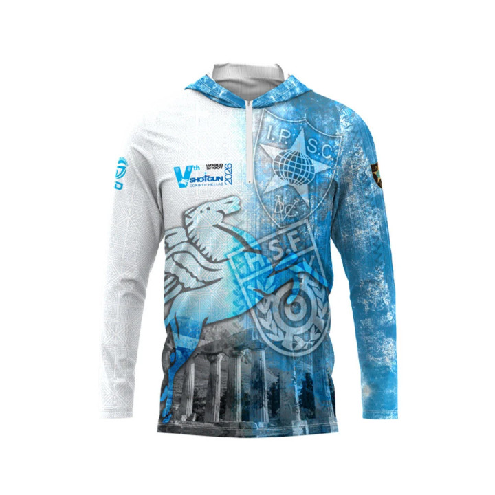 DED SWS2026 Worldshoot de Espingarda IPSC Camiseta Oficial de Manga Comprida com Capuz