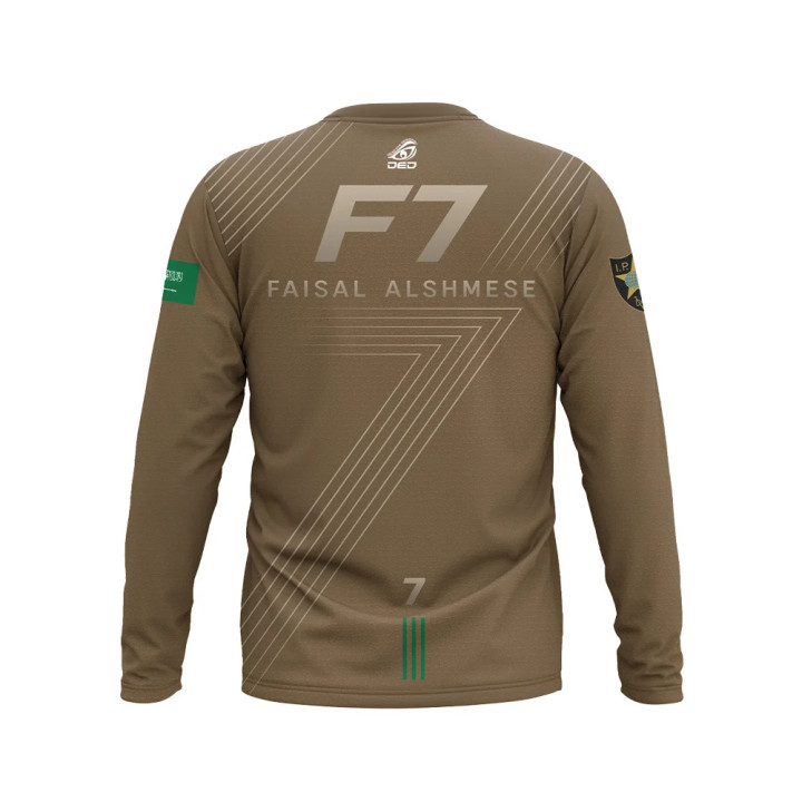 DED Maillot à Manches Longues Design Personnalisé Faisal Alshmese / FDE
