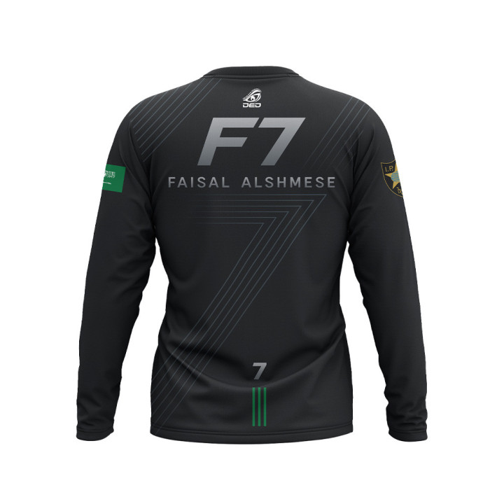 DED Faisal Alshmese Custom Design Long Sleeve Jersey  Black