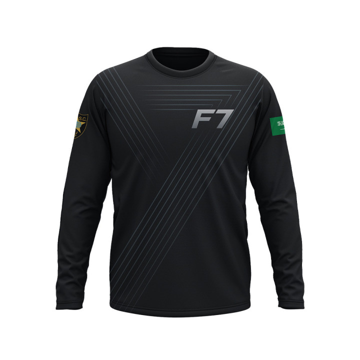 DED Faisal Alshmese Custom Design Long Sleeve Jersey / Black