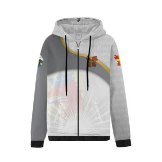 DED MSG Sweat à capuche blanc zippé
