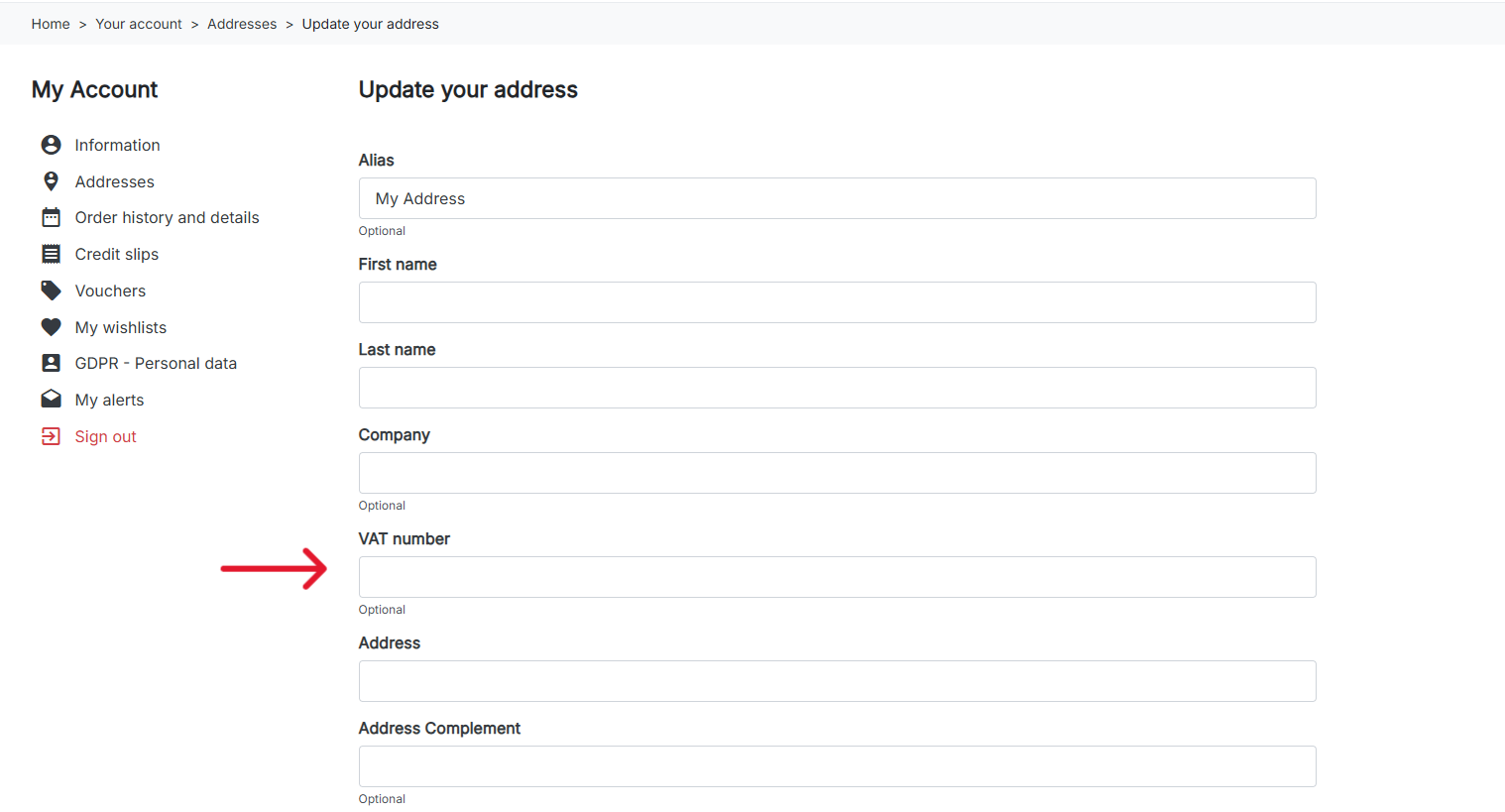 updateaddress