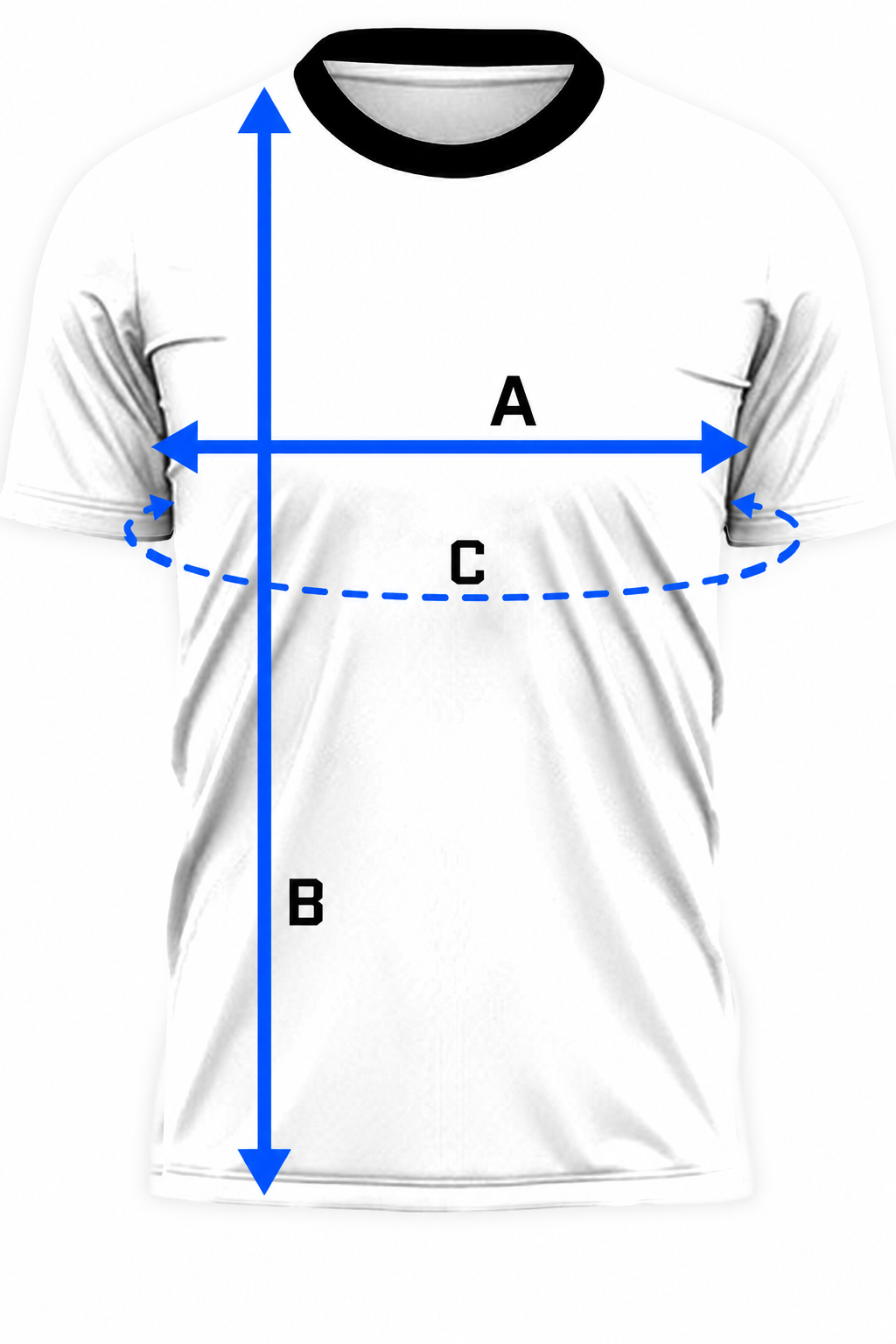 T-Shirt Round Neck Short Sleeve Size Guide