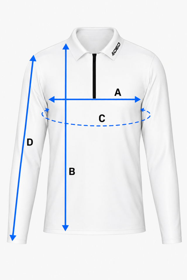 Long Sleeve Polo Shirt Size Guide